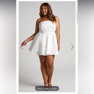 White Satin Mini Dress